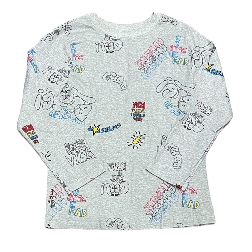 Boys Positive Vibes Graffiti Long Sleeve Shirt 5T